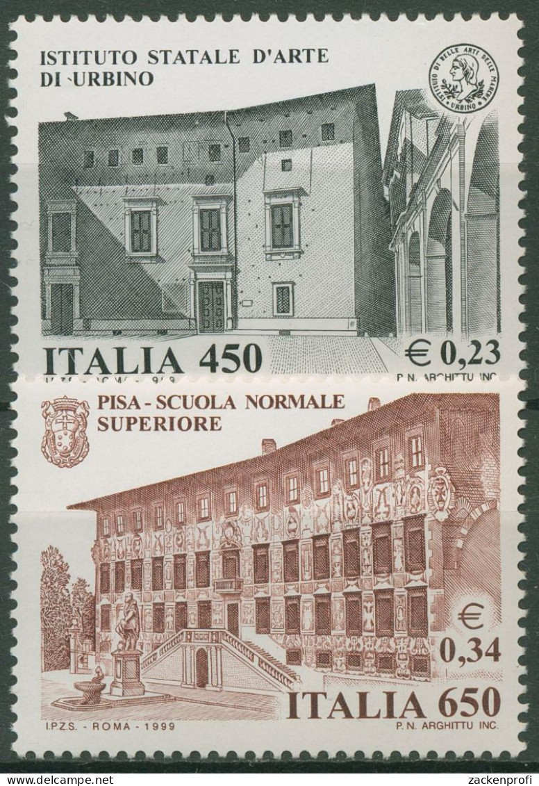 Italien 1999 Schulen Universitäten 2663/64 Postfrisch - 1991-00: Nieuw/plakker