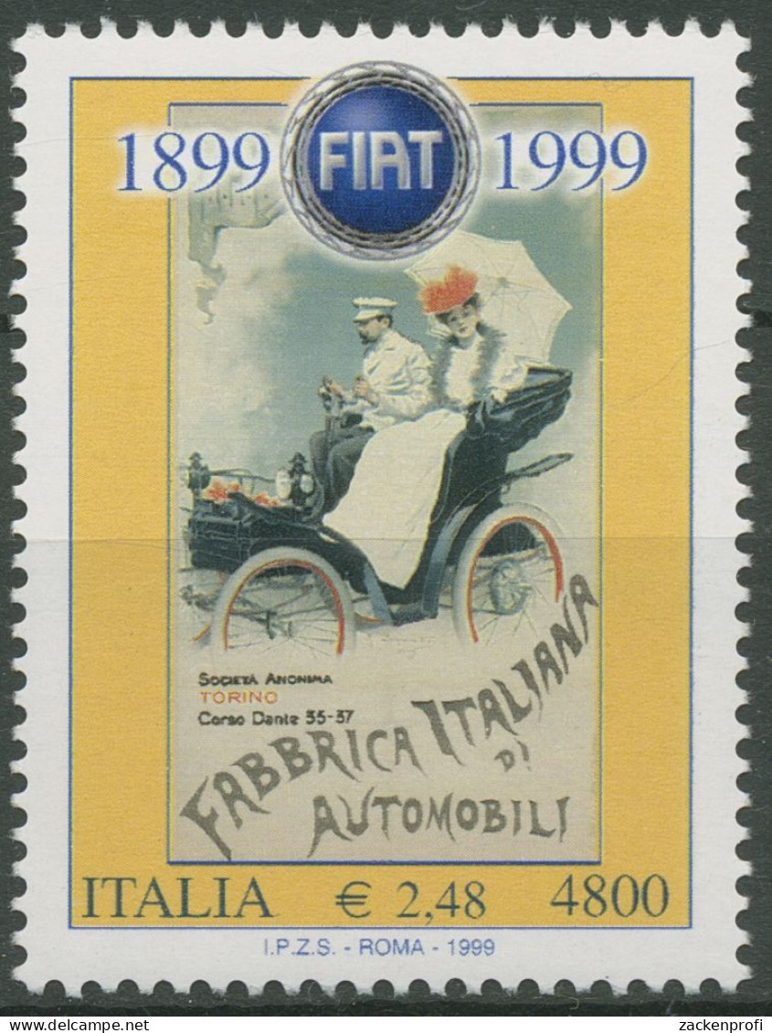 Italien 1999 100 Jahre Fiat-Automobile 2641 Postfrisch - 1991-00: Neufs