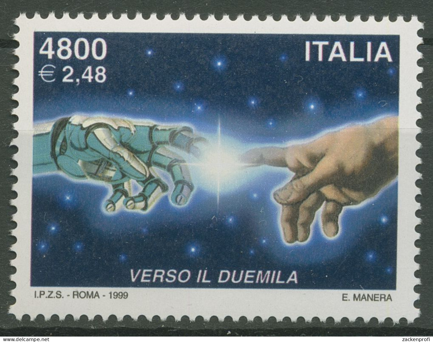 Italien 1999 Millennium Eintritt In Das Jahr 2000 Hände 2666 Postfrisch - 1991-00: Neufs