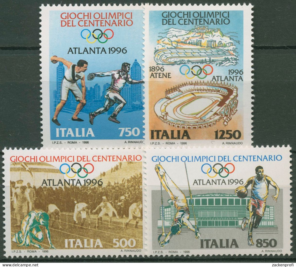 Italien 1996 Olympische Sommerspiele Atlanta 2445/48 Postfrisch - 1991-00:  Nuovi