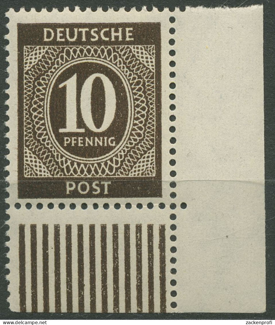 All. Besetzung 1946 I. Kontrollratsausgabe 918 B W UR Ecke 4 Postfrisch Geprüft - Neufs