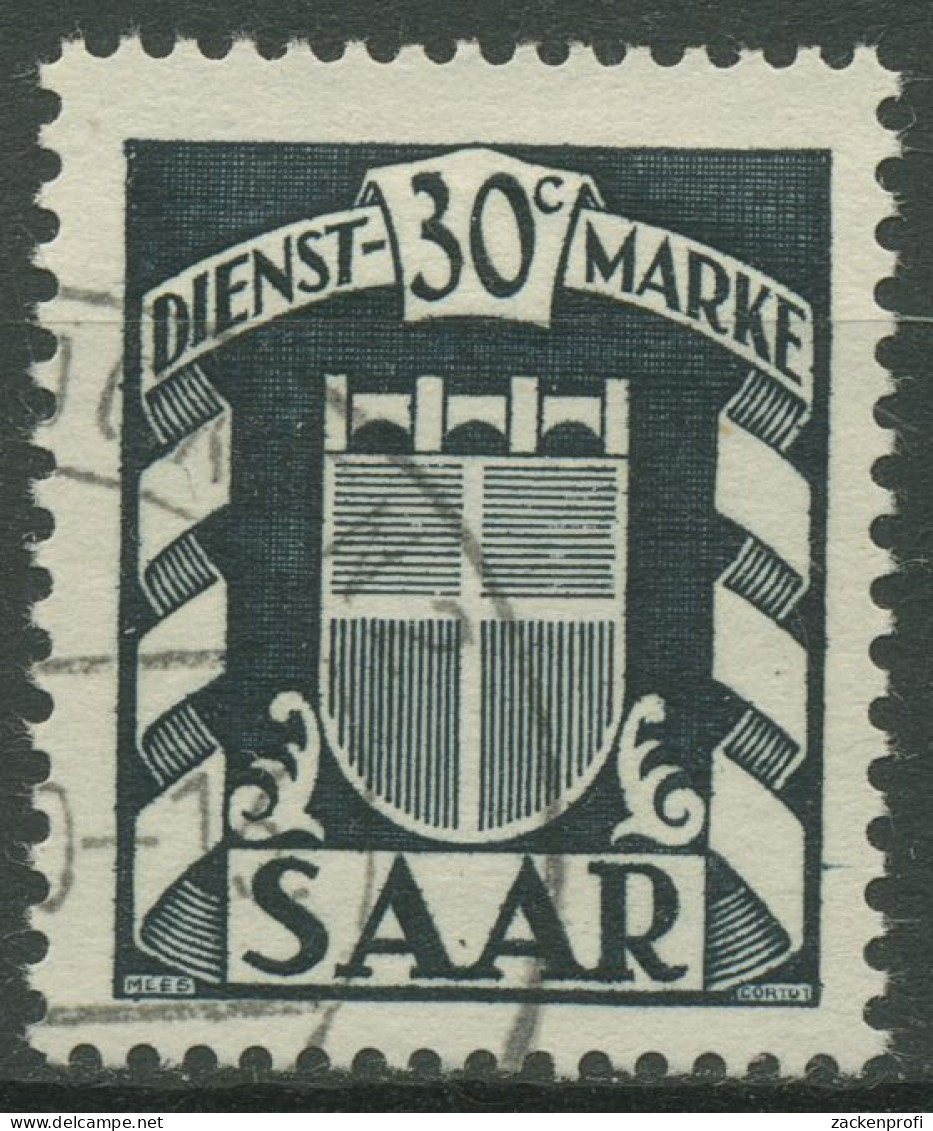 Saarland Dienstmarke 1949 Wappen D 34 Gestempelt - Usados