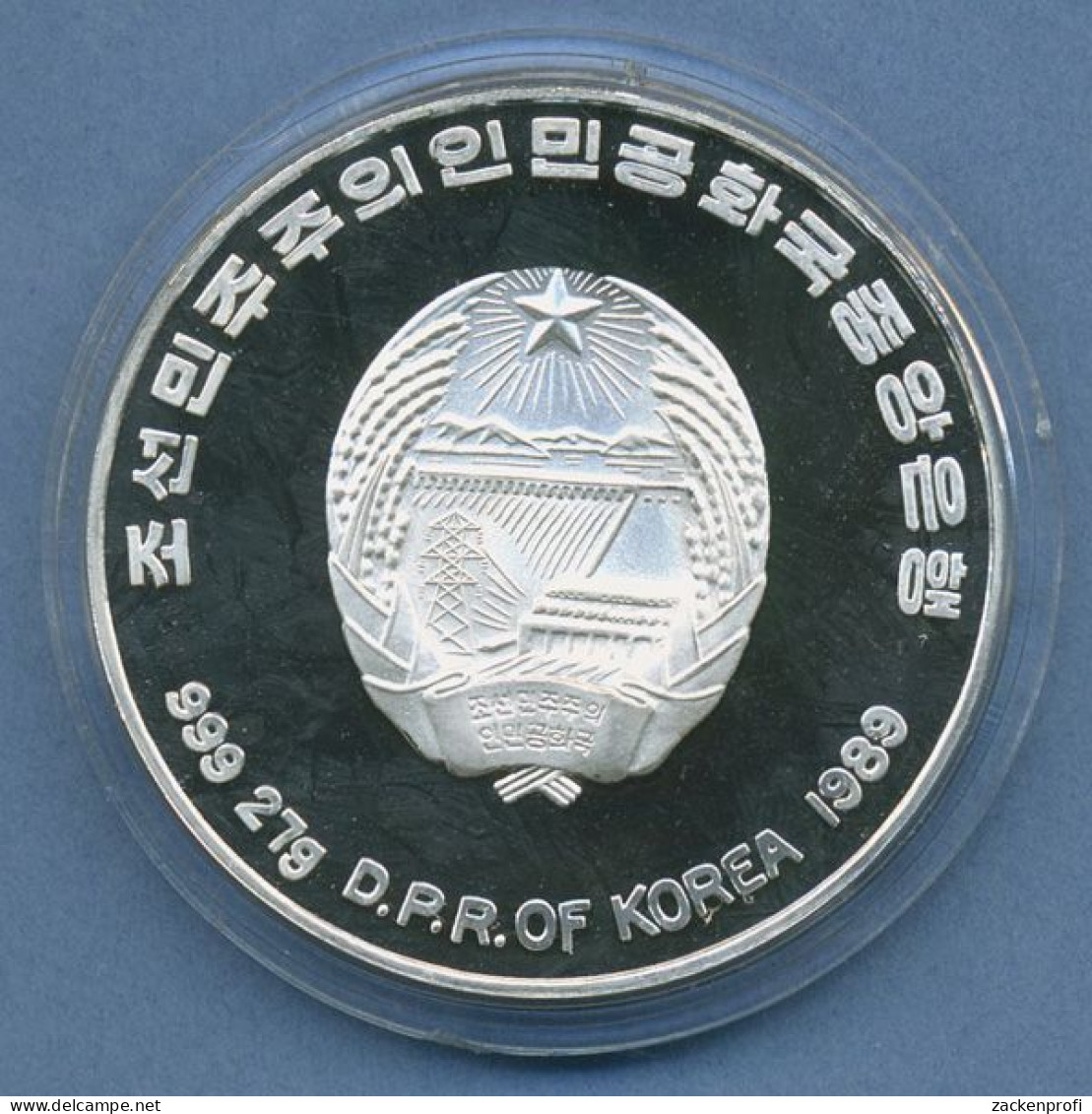 Korea Nord 500 Won 1989 Olympia Diskuswerfer, Silber, KM 34 PP In Kapsel (m922) - Korea (Noord)