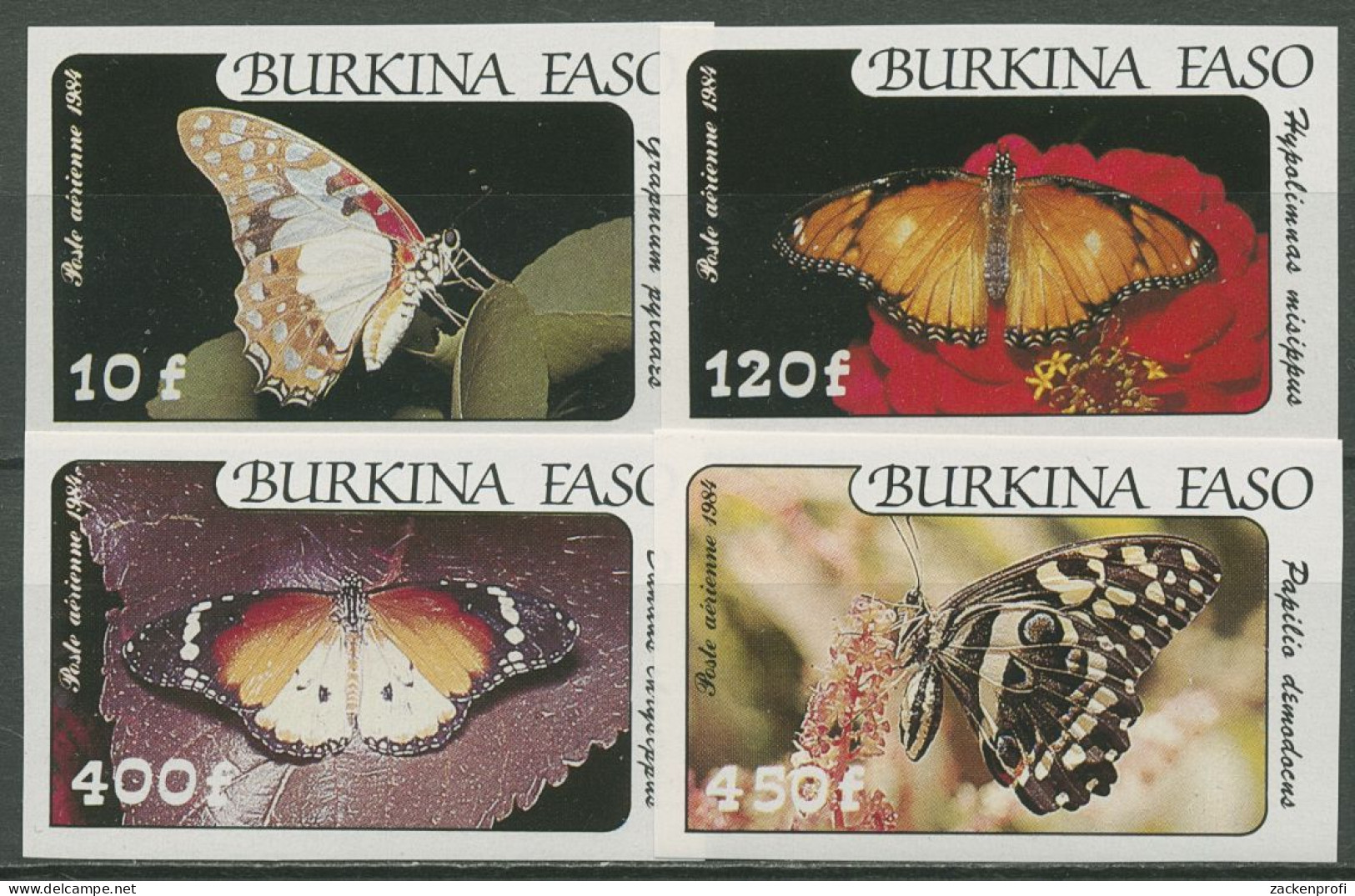 Burkina Faso 1984 Schmetterlinge 972/75 B Postfrisch - Burkina Faso (1984-...)