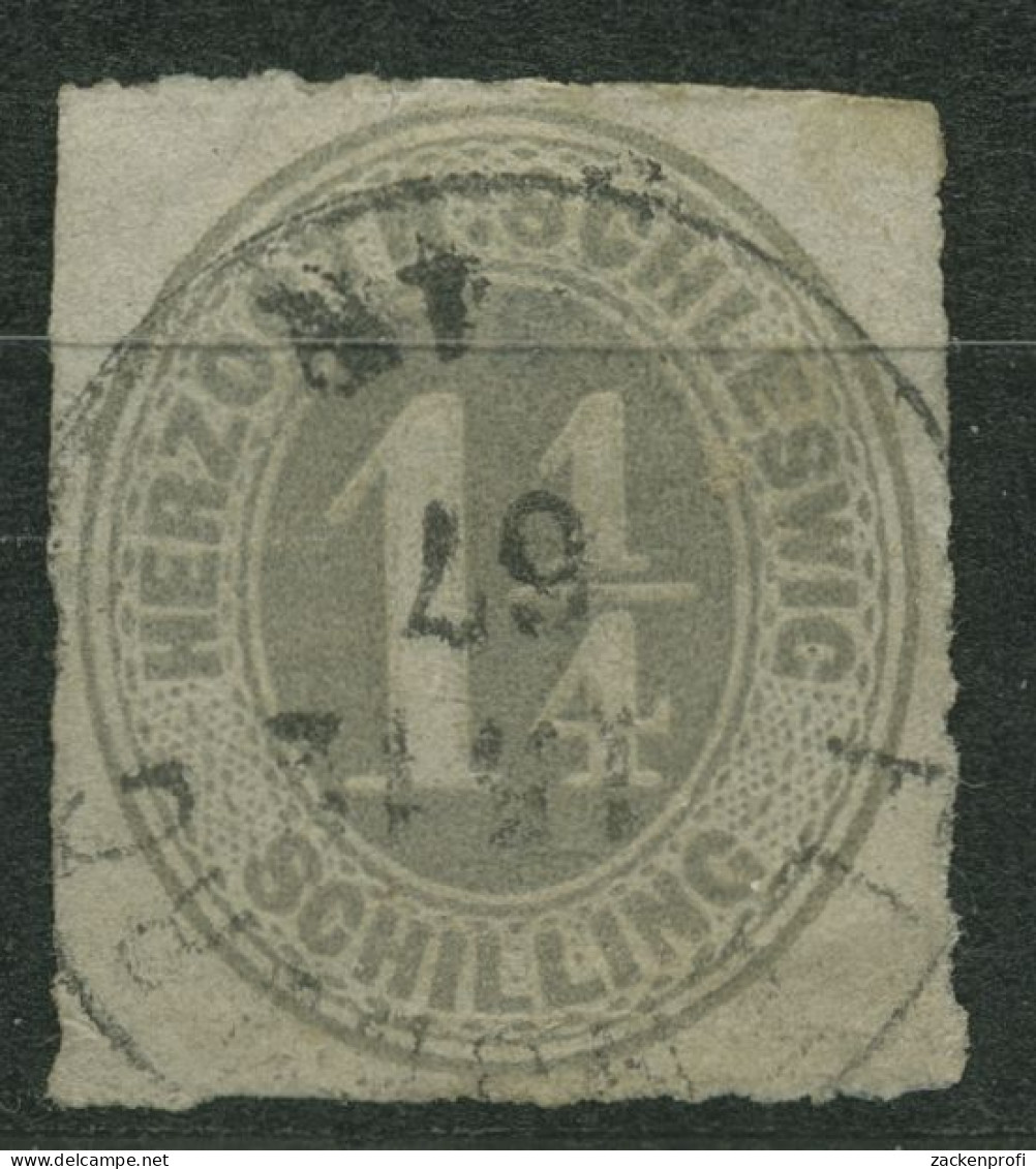 Schleswig-Holstein 1867 Ziffernim Oval 18 C Gestempelt - Schleswig-Holstein