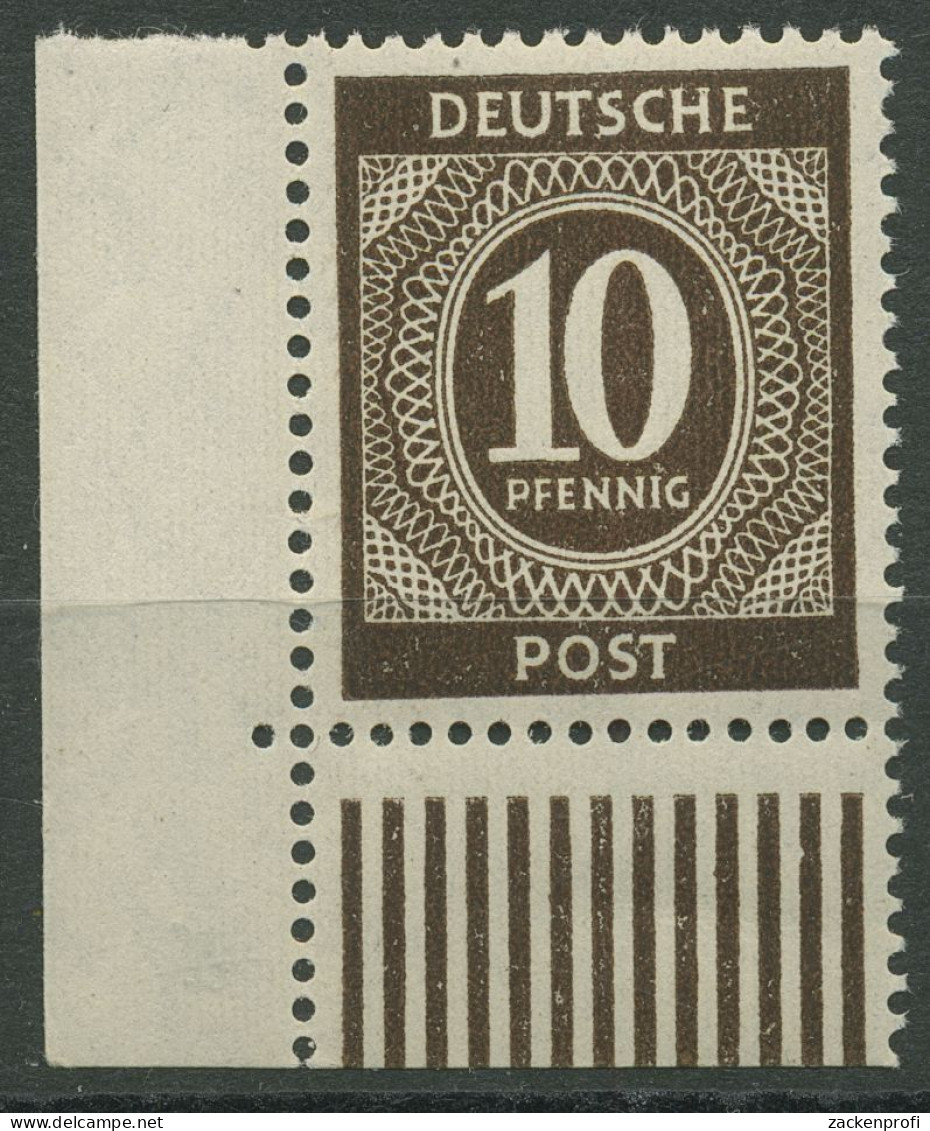 All. Besetzung 1946 I. Kontrollratsausgabe 918 B W UR Ecke 3 Postfrisch Geprüft - Mint