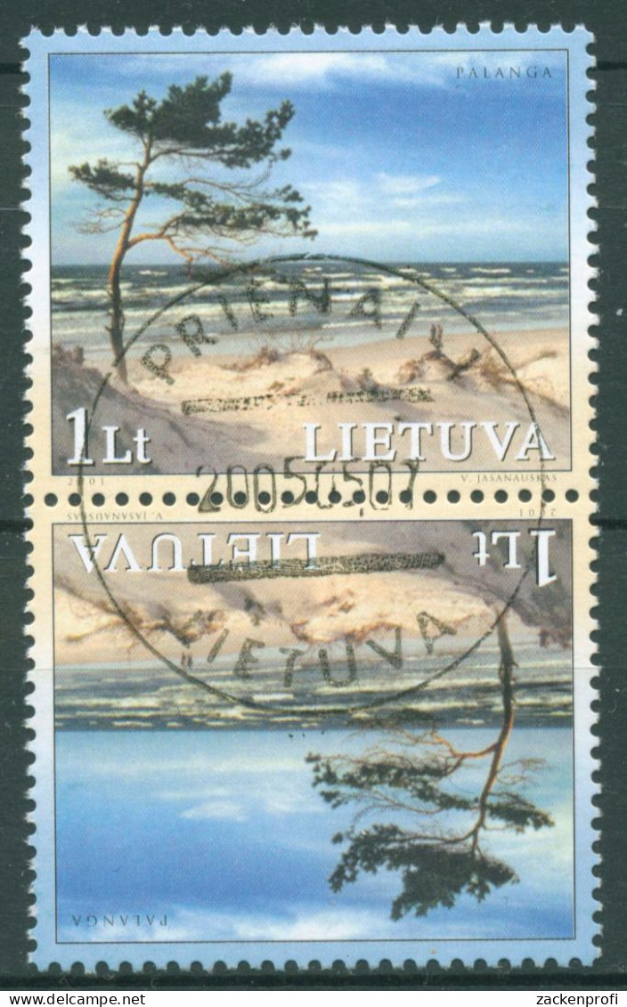 Litauen 2001 Baltische Ostseeküste Kehrdruckpaar 766 KD Gestempelt - Lituania