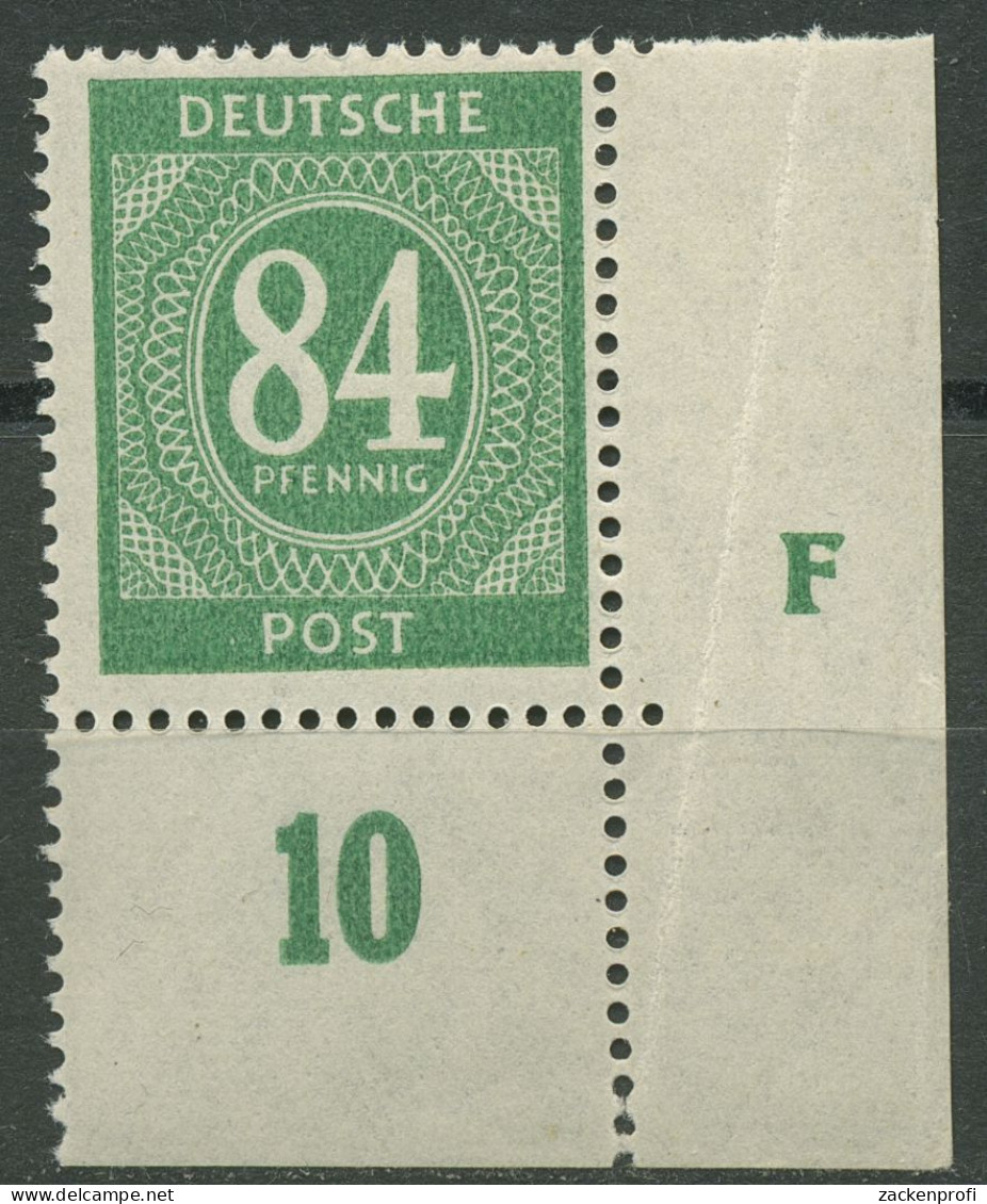 All. Besetzung 1946 Ecke Mit Druckerzeichen F 936 DZ 1 Postfrisch, Rand Geknickt - Mint