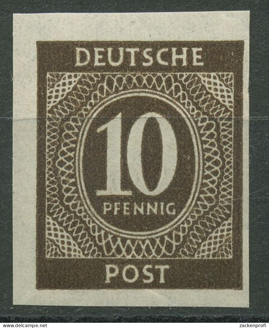 Alliierte Besetzung 1946 I. Kontrollratsausgabe Ungezähnt ! 918 U Postfrisch - Mint