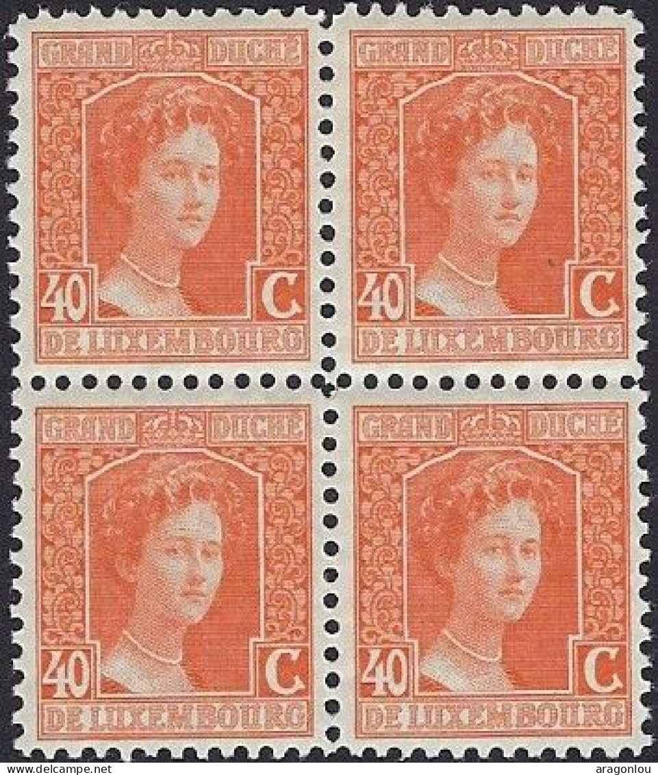 Luxembourg - Luxemburg - Timbres - Bloc à 4   Marie-Adélaïde     MNH** - 1914-24 Marie-Adélaida