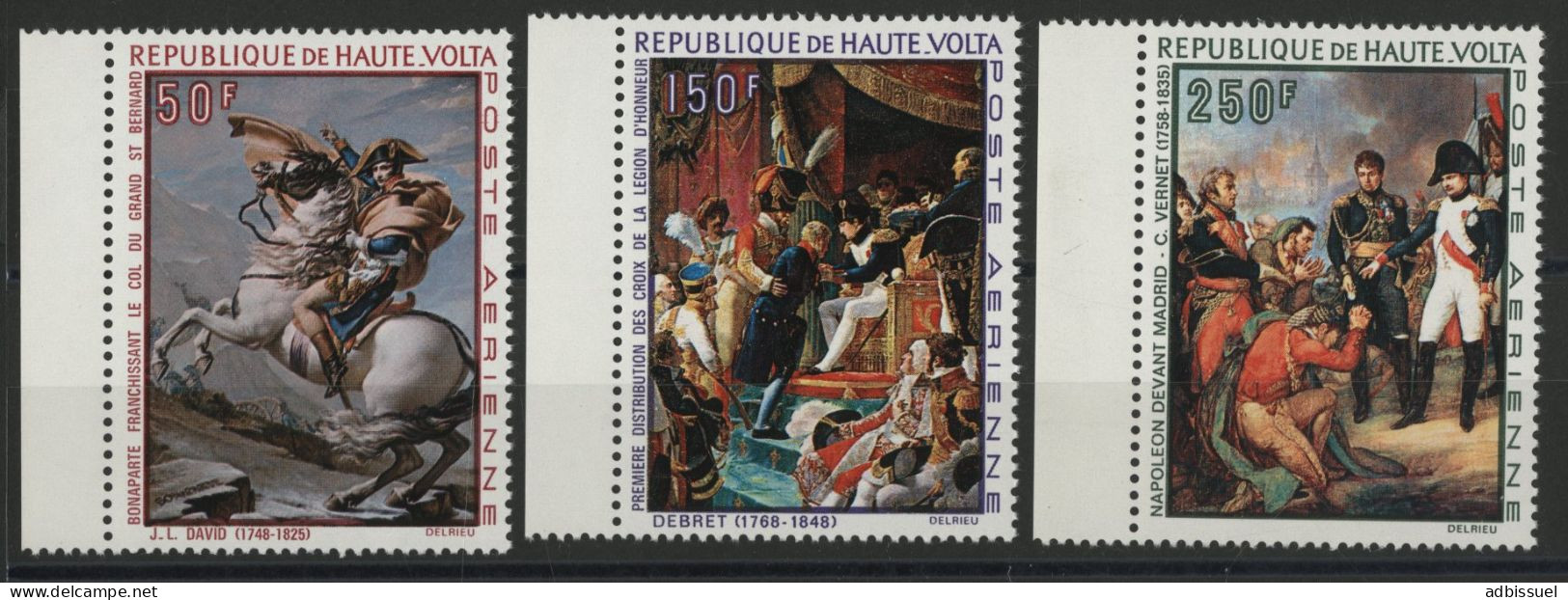 HAUTE VOLTA Poste Aérienne PA N° 70 à 72 Neufs ** (MNH) Cote 20 € Napoléon 1er TB - Upper Volta (1958-1984)