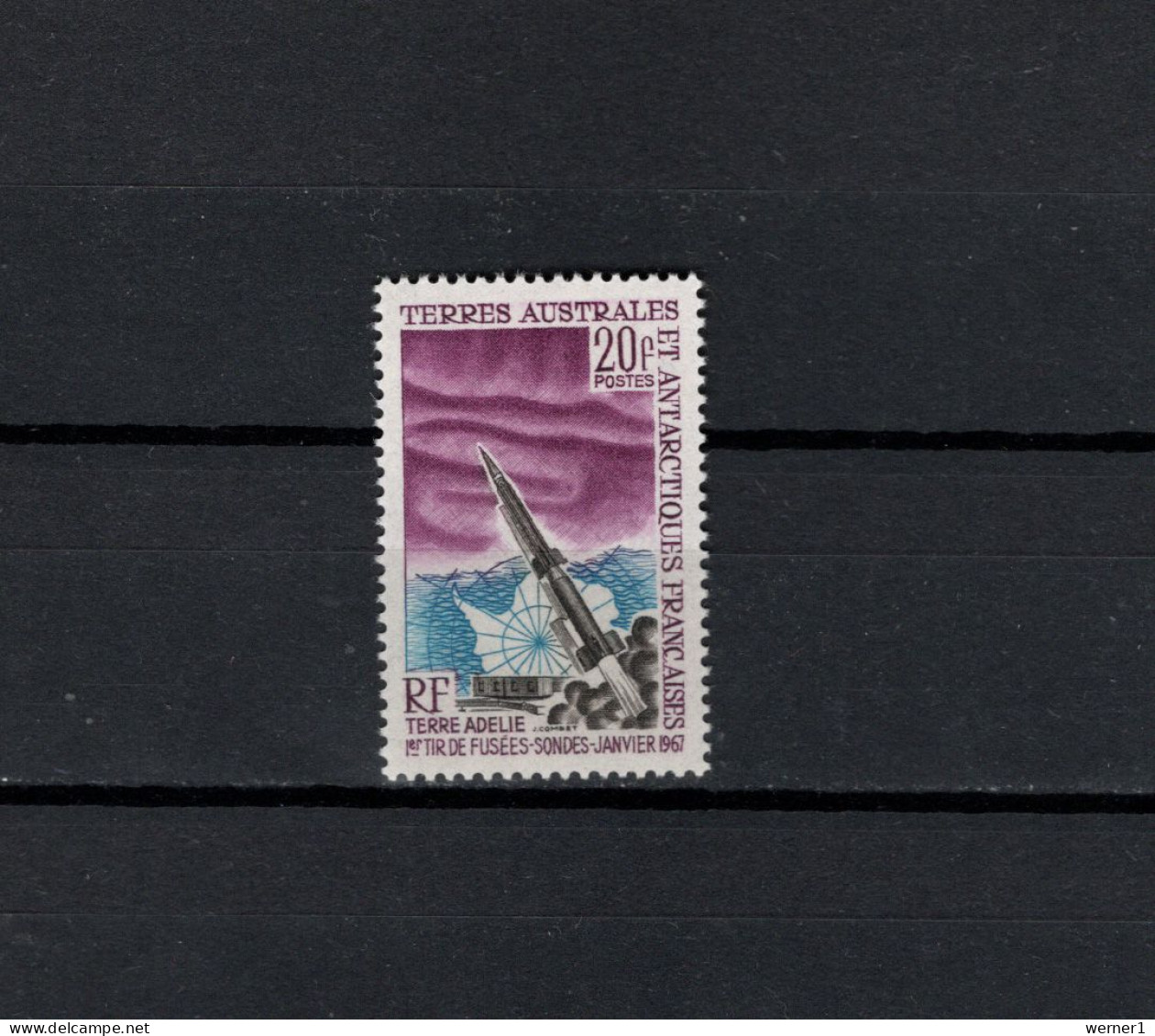 FSAT French Antarctic Territory 1967 Space, Dragon Rocket Stamp MNH - Oceanía
