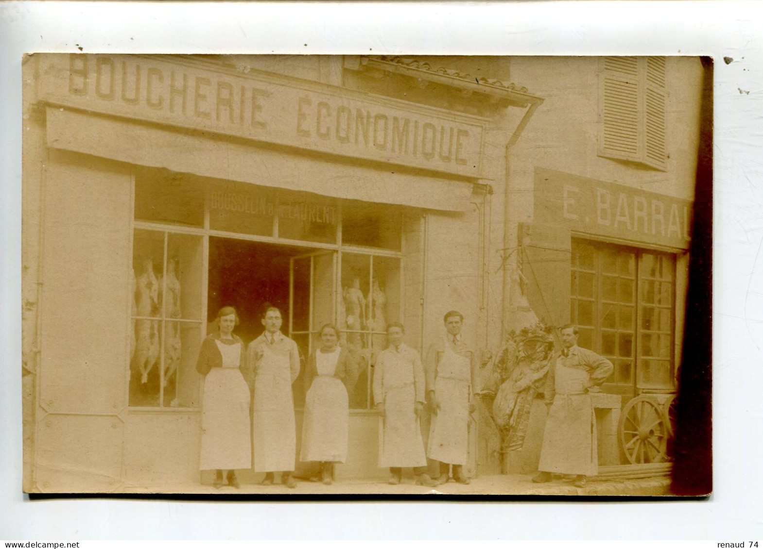 Vivonne Carte Photo Bouchers Dousselin Et Laurent - Vivonne