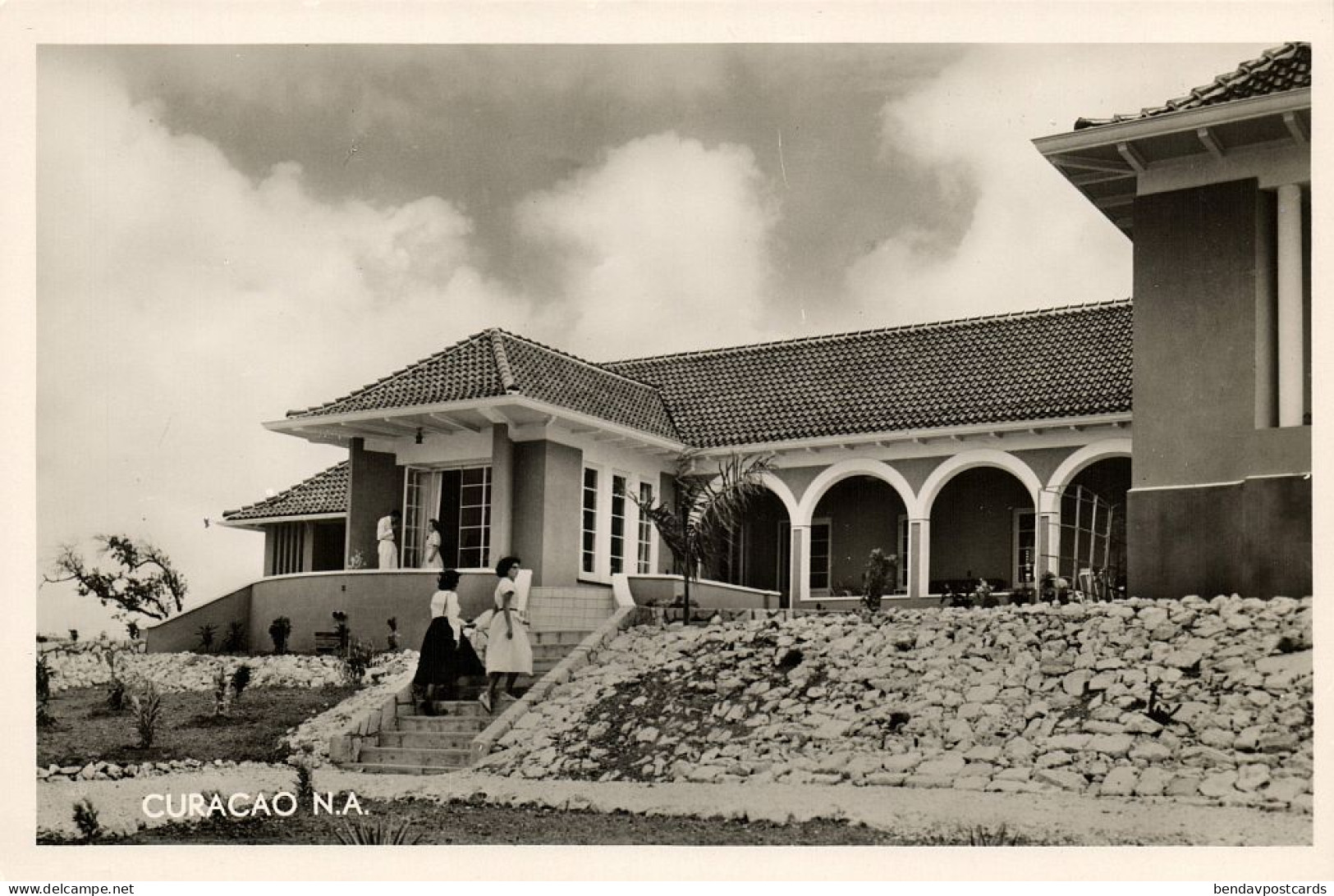 Curacao, N.A, WILLEMSTAD, American Consulate General (1950s) Salas RPPC Postcard - Curaçao