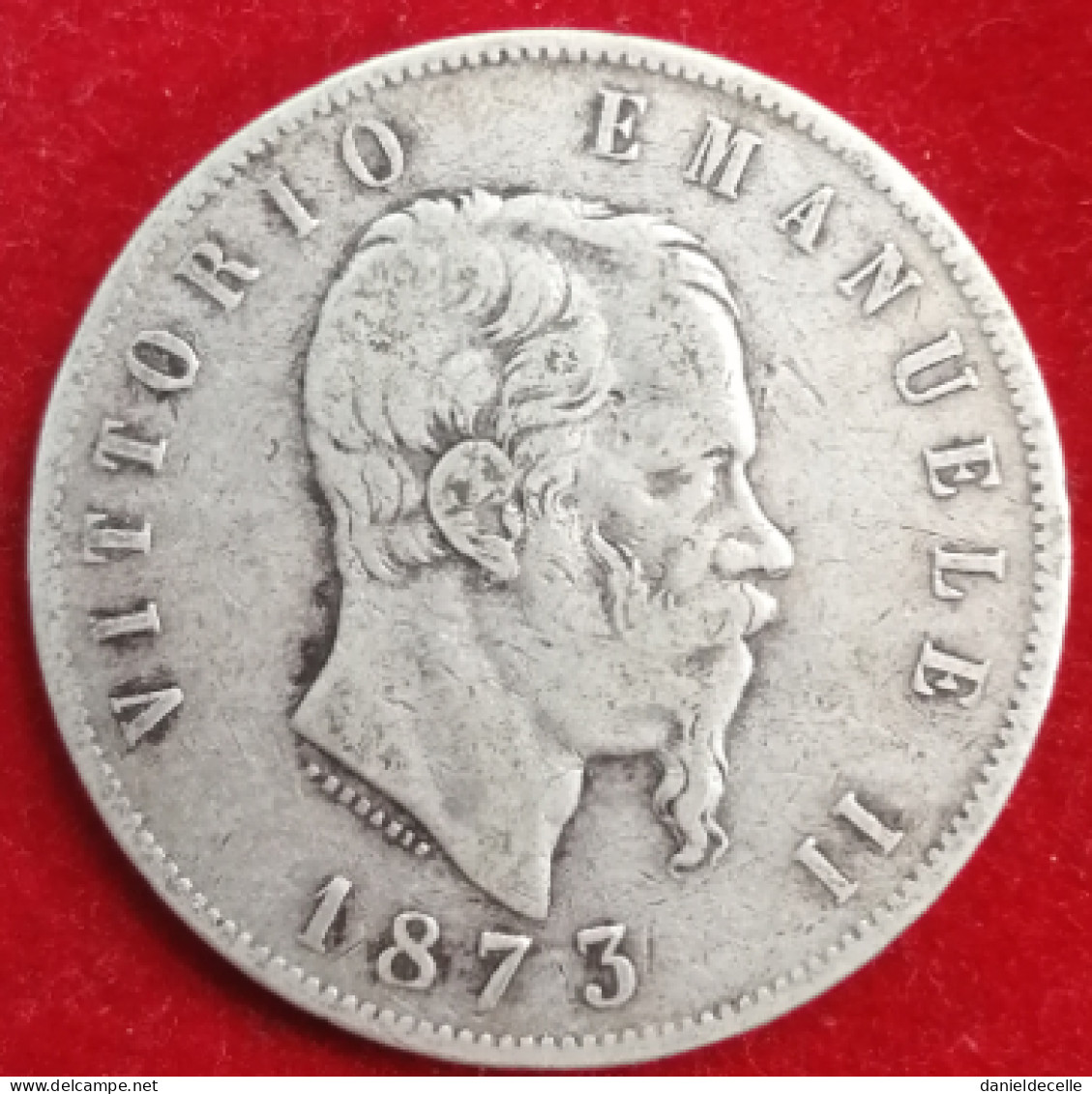 5 Lires Italie 1873 - 1861-1878 : Vittoro Emanuele II