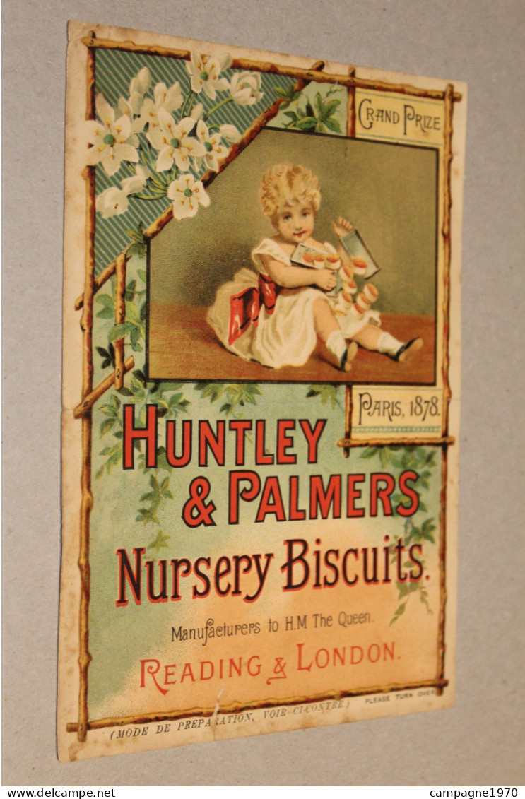 ANCIEN GRAND CHROMO - NURSERY BISCUITS HUNTLEY & PALMERS ( READING LONDON ) - VERS 1890 ( ENGLAND ) - Sonstige & Ohne Zuordnung