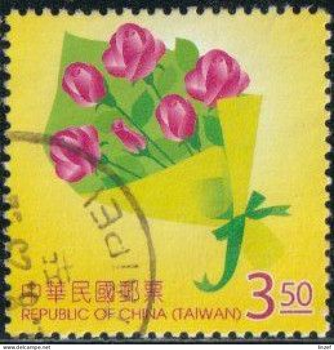 Taïwan 2009 Yv. N°3234 - Bouquet De Roses - Oblitéré - Used Stamps