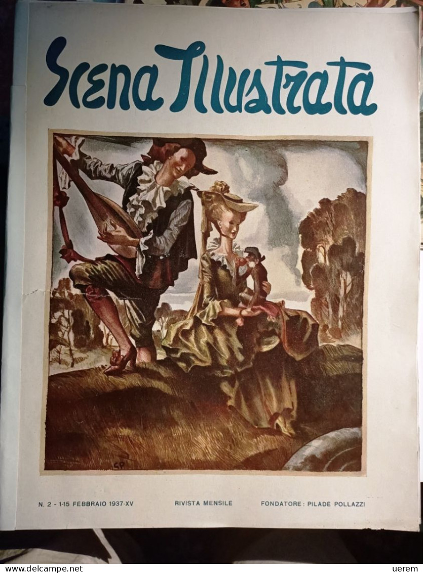 1937 Scena Illustrata Porcheddu "Carnevale" AA.VV. SCENA ILLUSTRATA Numero 02 - 1/15, Febbraio 1937 - Old Books