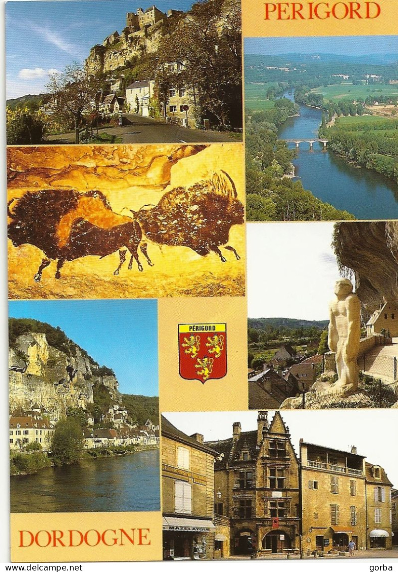 *CPM - FRANCE - AQUITAINE - LE PERIGORD - Multivues - Domme, Les Eyzies, Lascaux, Beynac, La Roque-Gageac, Sarlat - Aquitaine