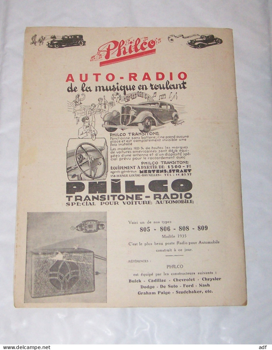 REVUE ROYAL AUTO N°14, 1935, PUB ESSENCE BP, ROYAL AUTOMOBILE CLUB DE BELGIQUE - KFZ