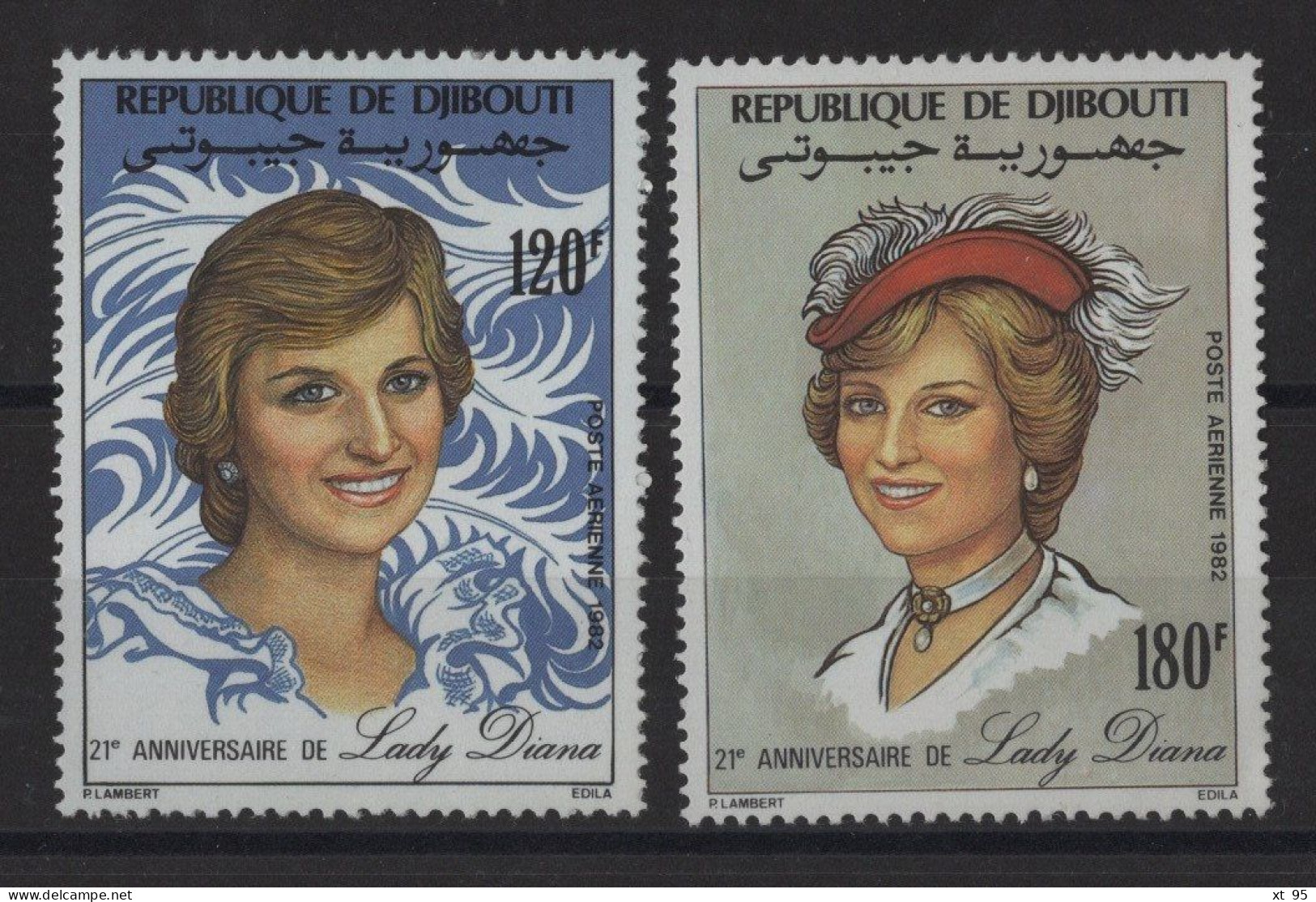 Djibouti - PA N°164+165 - Princesse De Galles - * Neufs Avec Trace De Charniere - Cote 7€ - Dschibuti (1977-...)