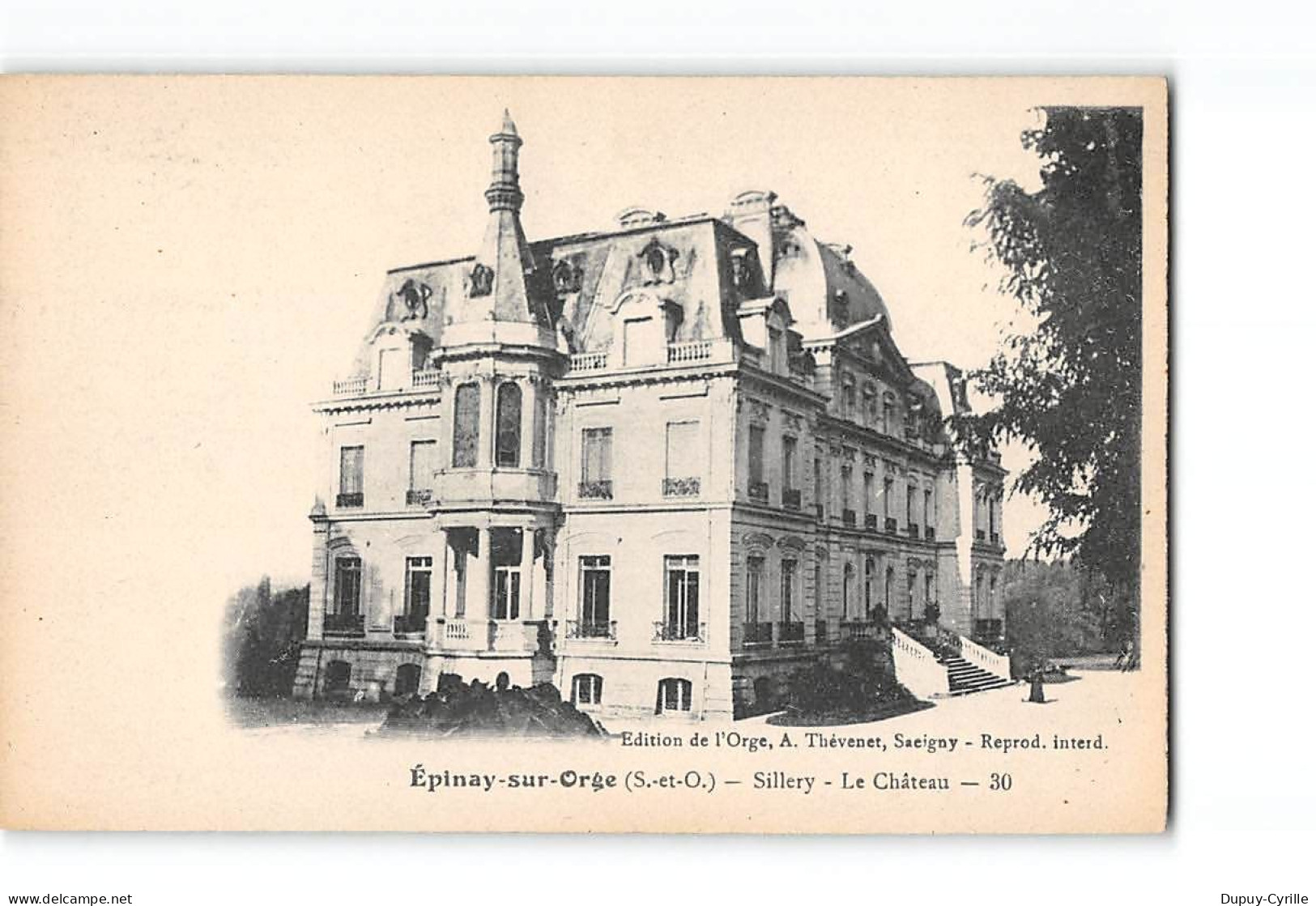 EPINAY SUR ORGE - SILLERY - Le Château - état - Epinay-sur-Orge