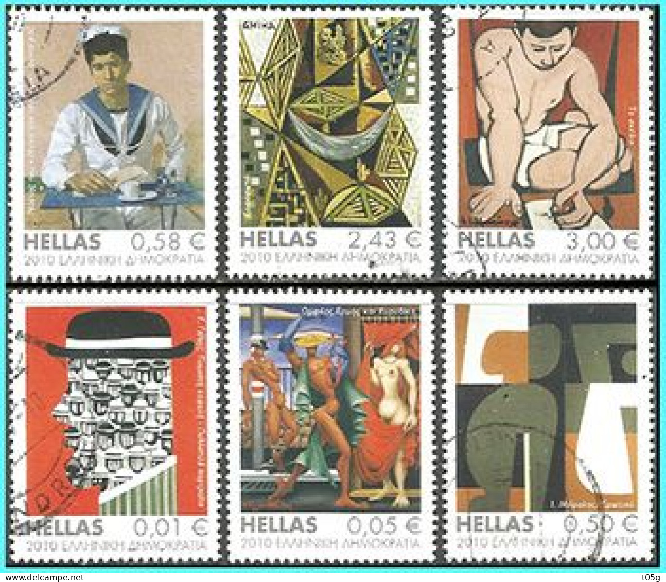 GREECE- GRECE- HELLAS 2010: Greek Art  compl. Set Used - Usados