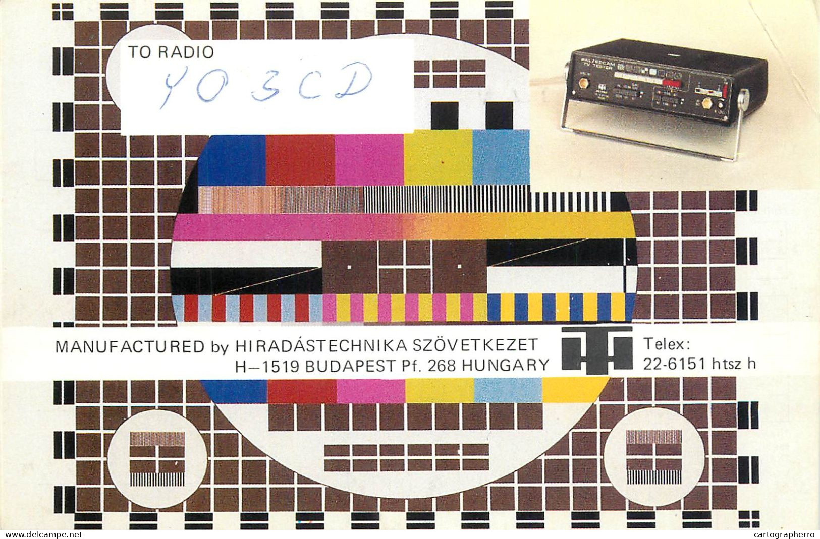 Radio Amateur QSL Post Card Y03CD HA6IAM Hungary - Radio Amateur