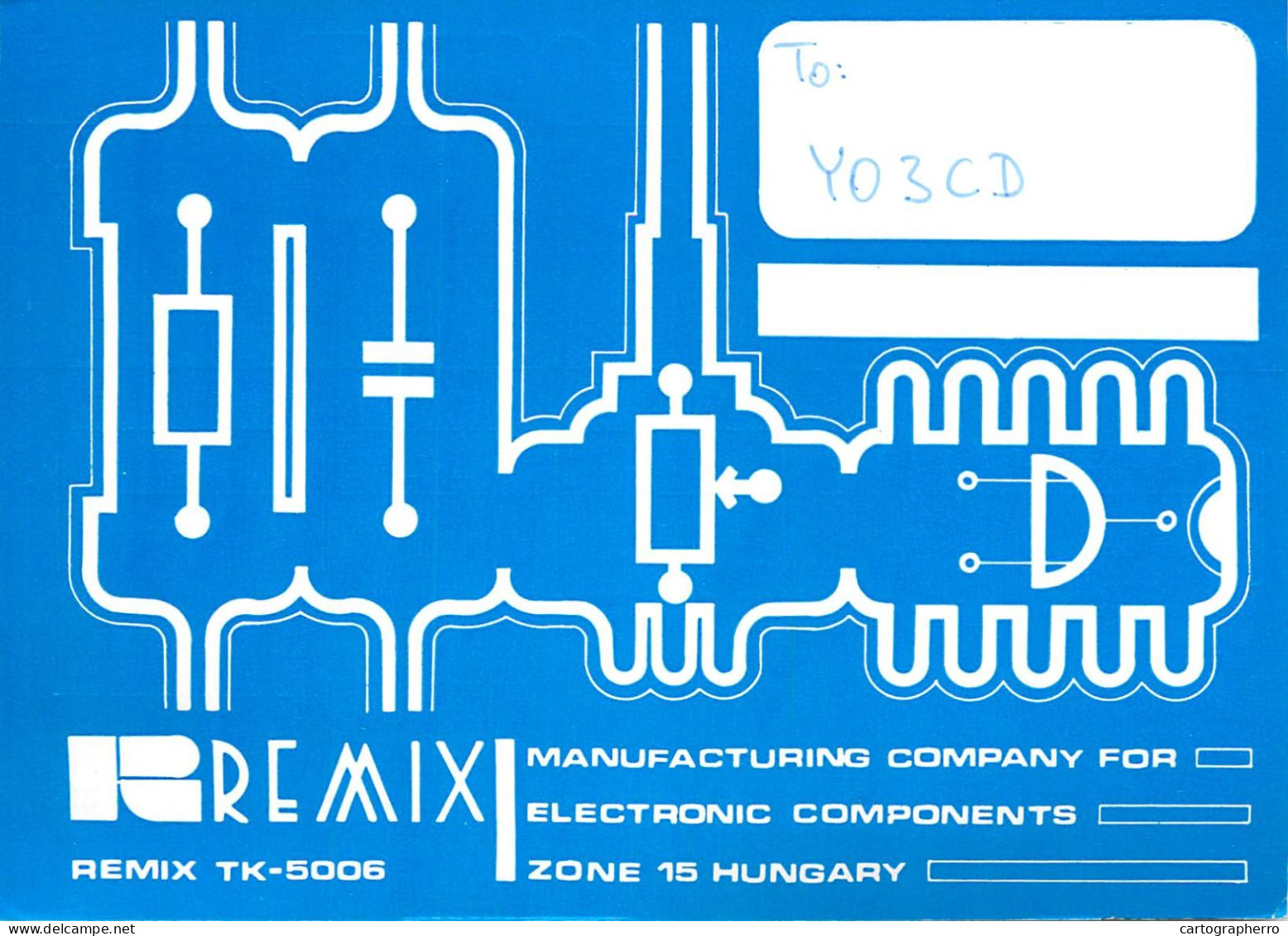 Radio Amateur QSL Post Card Y03CD HA8KZC Hungary - Radio Amateur