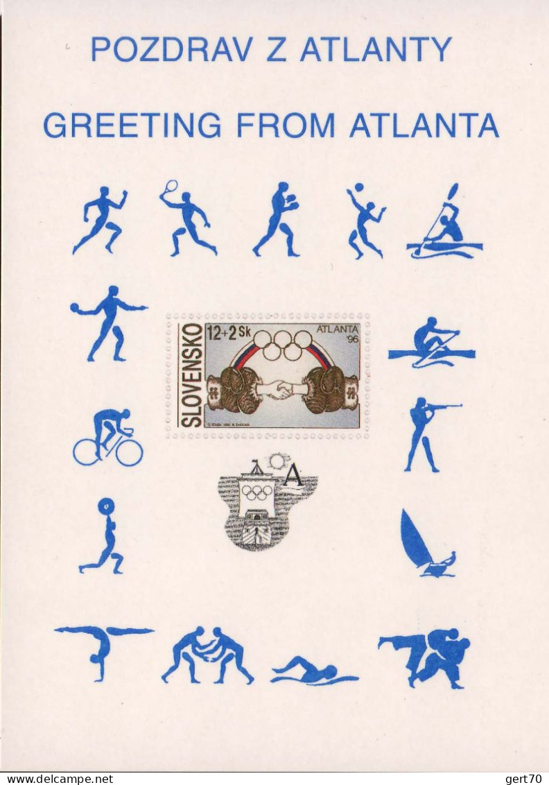 Slovakia / Slovaquie 1996, Atlanta Olympic Games / J.O. D'Atlanta / Pictogrammes - Olympische Spelen