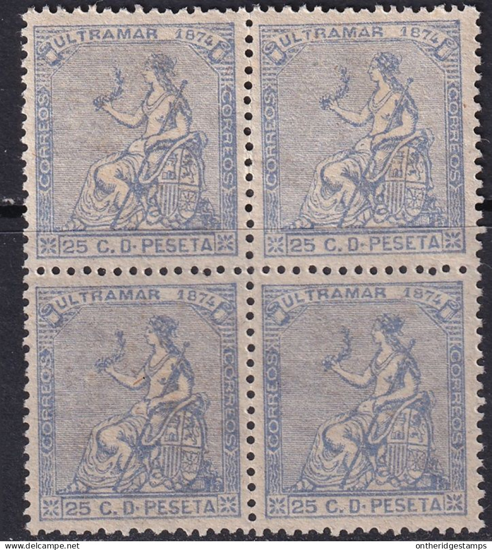 Cuba 1874 Sc 59 Ed 28 Block MNG(*) - Cuba (1874-1898)