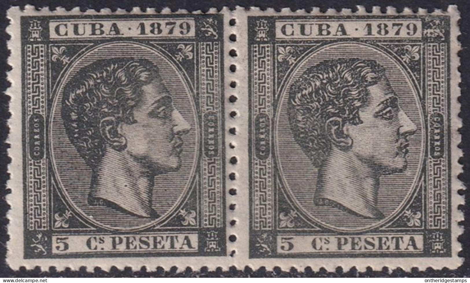 Cuba 1879 Sc 82 Ed 50 Pair MNH** - Cuba (1874-1898)