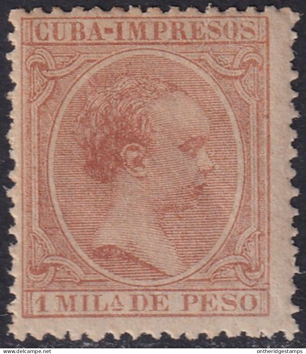 Cuba 1890 Sc P8 Ed 107 Newspaper MNH** - Cuba (1874-1898)