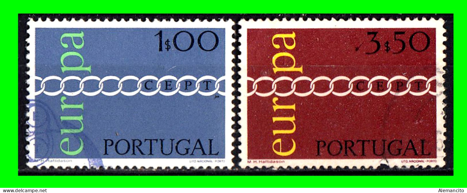 PORTUGAL… ( EUROPA ) SELLOS EUROPA SEPT AÑO 1971 – EUROPA - Usado