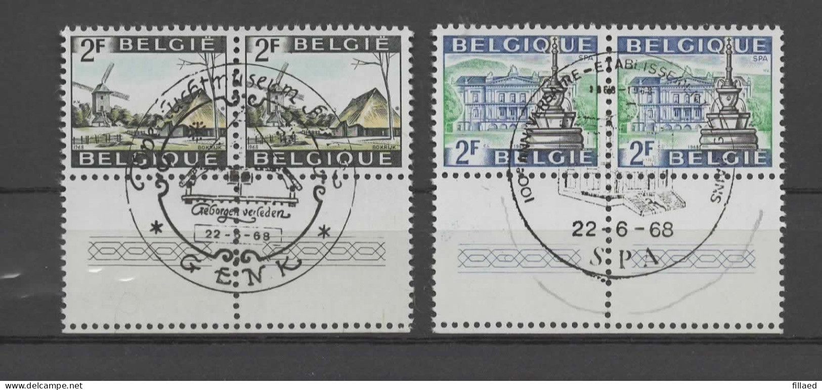 België Nr 1461/62° Eerstedagstempel:  Genk En Spa - Used Stamps