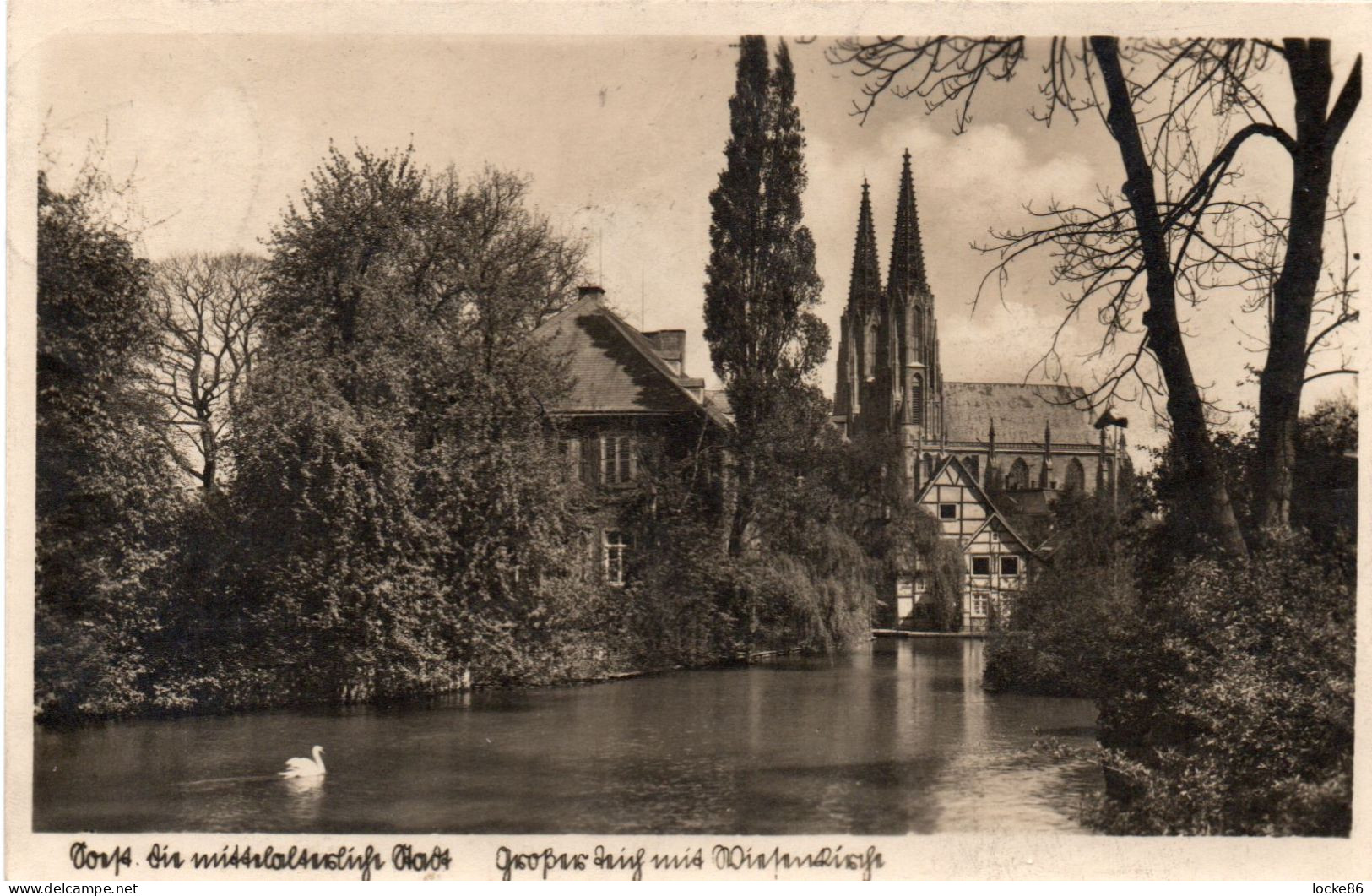 #10099  Soest - Großer Teich Mit Wiesenkirche, 1943 - Soest