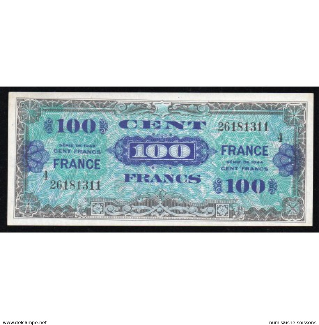 FAY VF 25/4 - 100 FRANCS VERSO FRANCE - 1945 - SERIE 4 - PICK 105s - Ohne Zuordnung