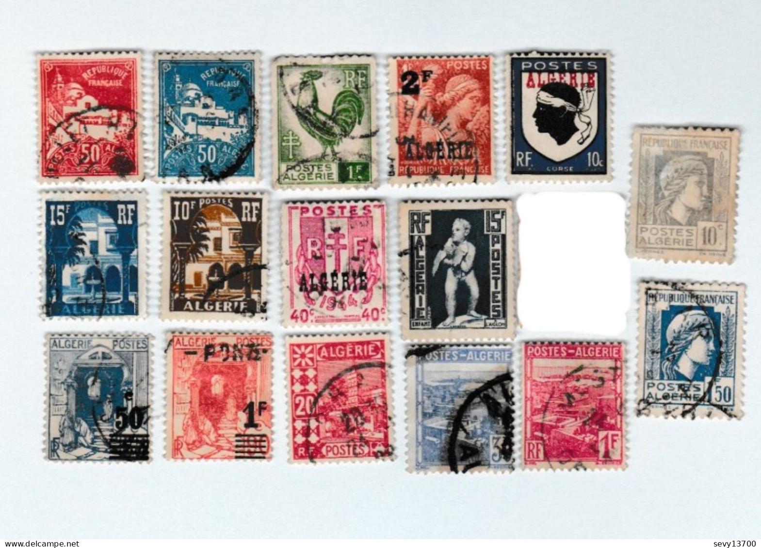 Algérie Lot 61 Timbres Ex Colonies - Collections, Lots & Series