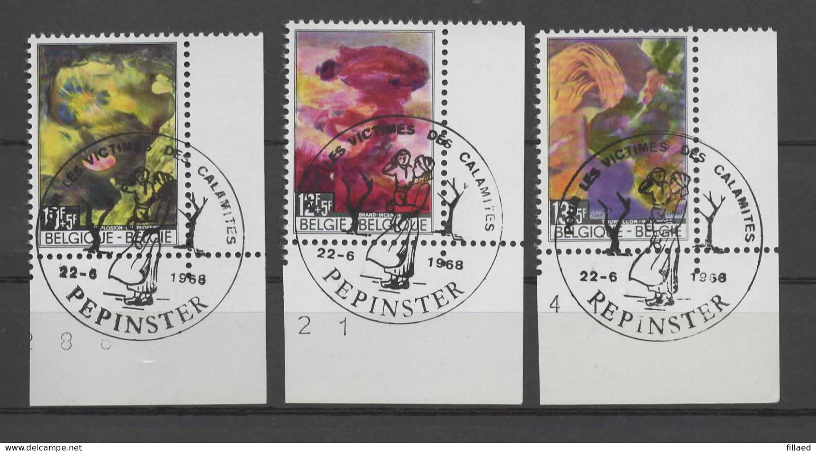 België Nr 1463/65° Eerstedagstempel:  Pepinster - Used Stamps