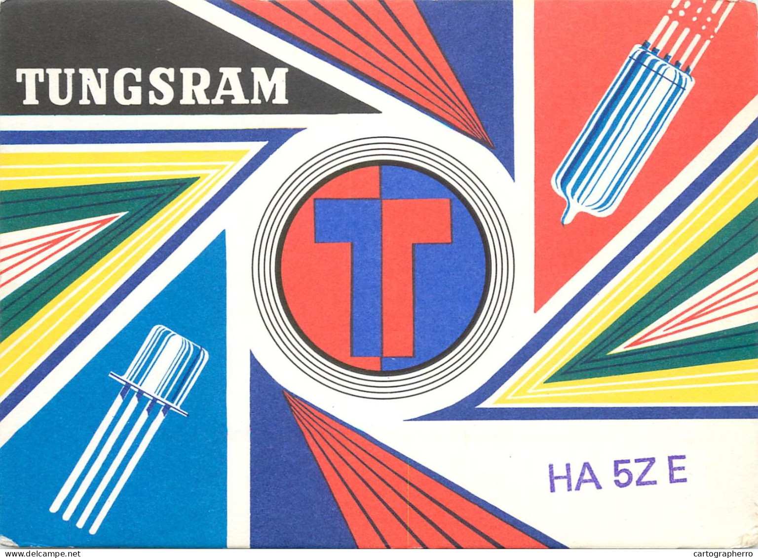 Radio Amateur QSL Post Card Y03CD HA5ZE Tungsram Hungary - Radio Amateur