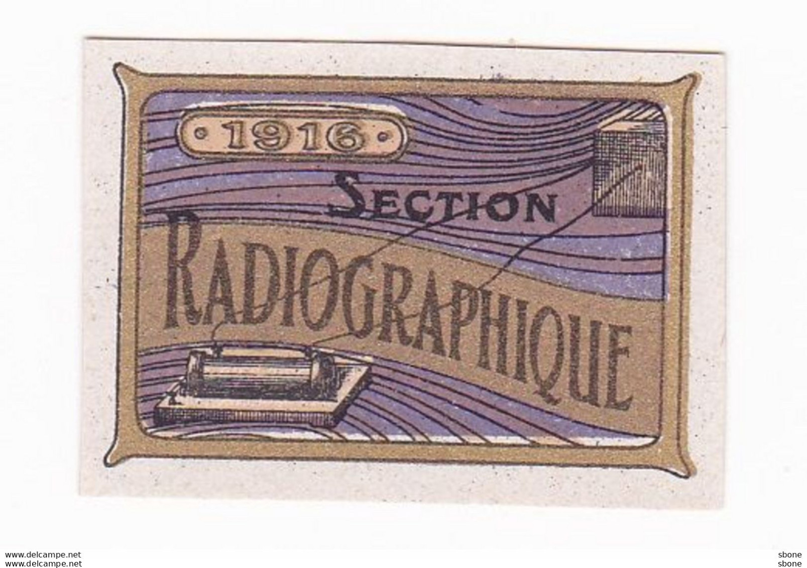 Vignette Militaire Delandre - Section Radiographique - Militärmarken