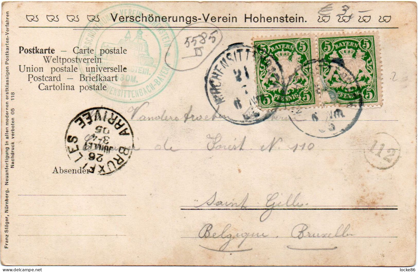 #10095 Hohenstein - Dorf Mit Burg, 1905 - Hersbruck