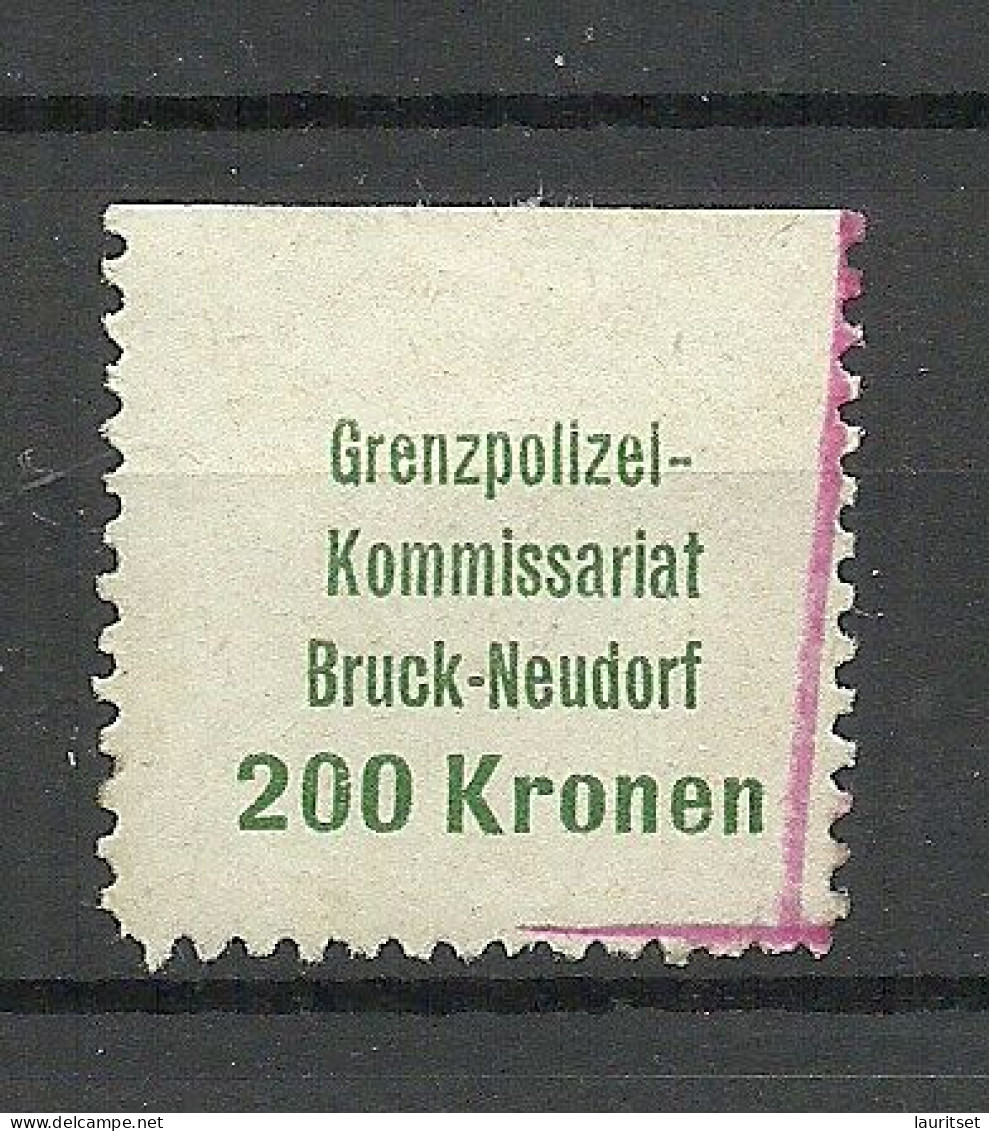 ÖSTERREICH Austria Grenzpolizei-Komissariat Bruck-Neudorf Gebühr Steuer Tax 200 Kr. O - Revenue Stamps