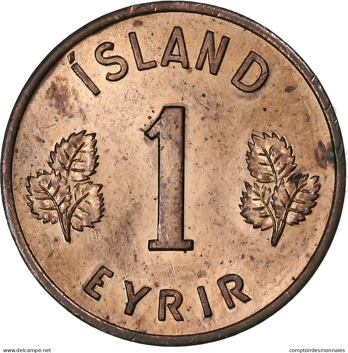 Islande, Eyrir, 1966, Bronze, SUP, KM:8 - Islande