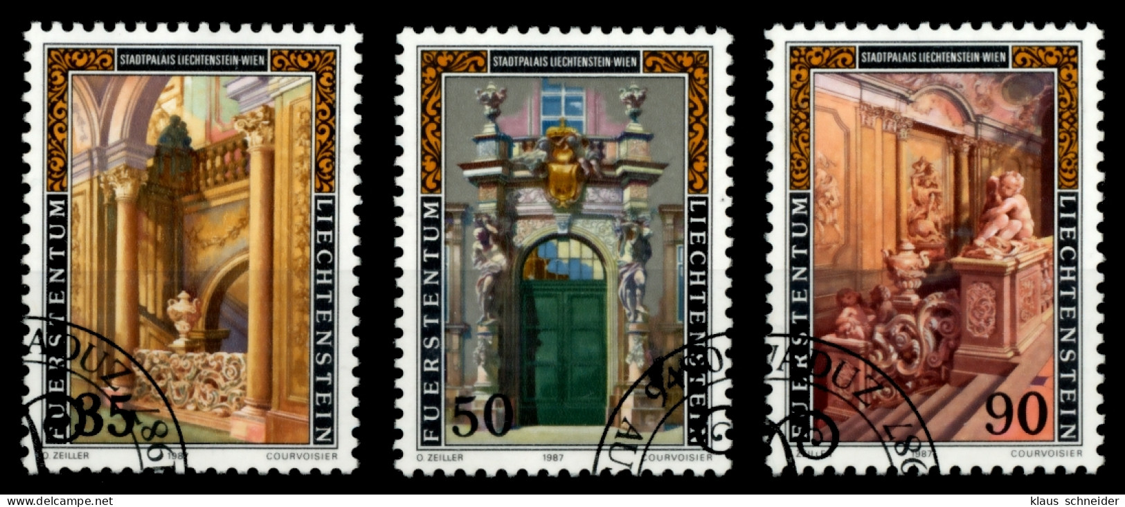 LIECHTENSTEIN 1987 Nr 925-927 Gestempelt SB4A072 - Used Stamps