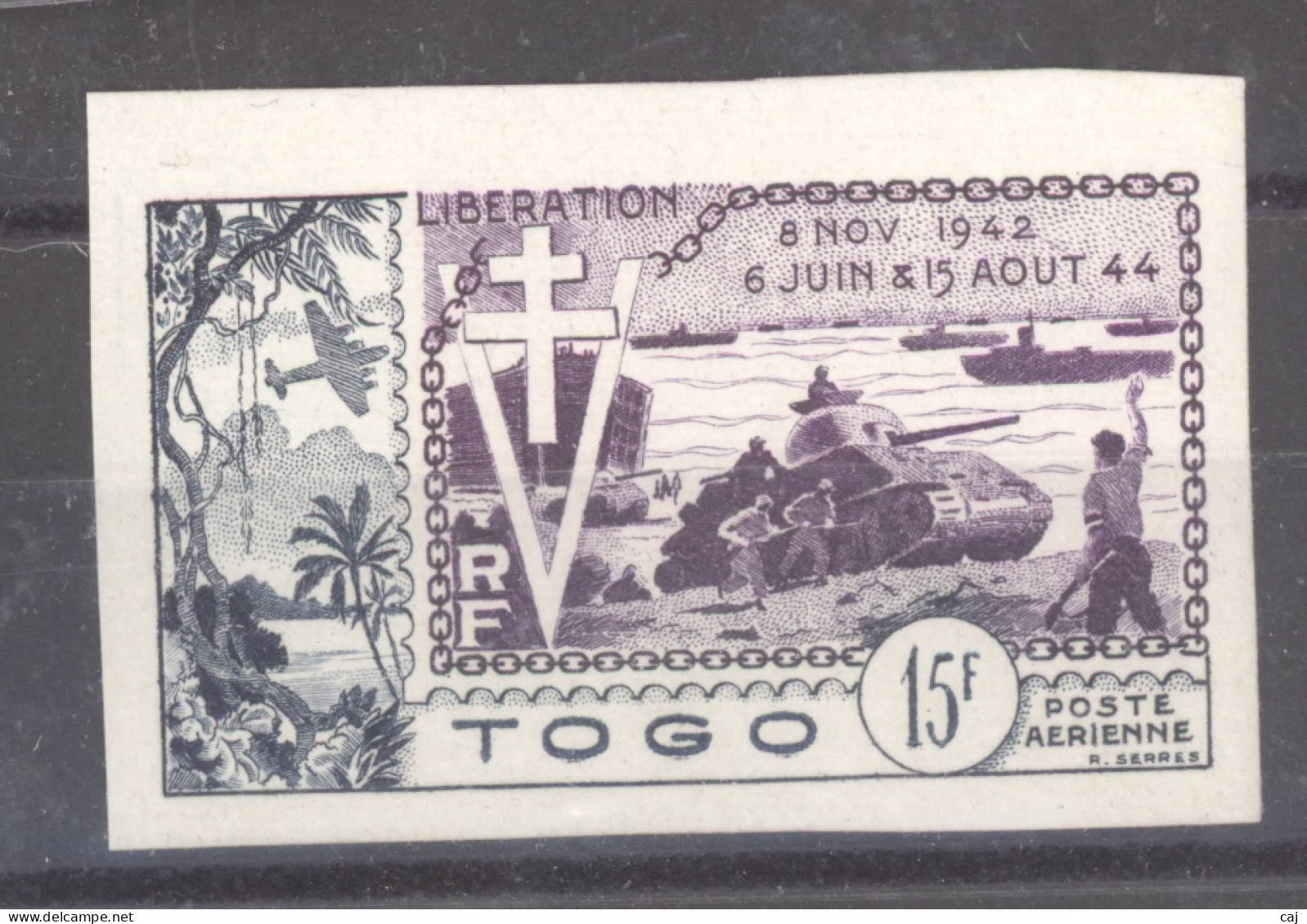 Togo  -  Avion  :  Yv  22  **   Non, Dentelé - Unused Stamps