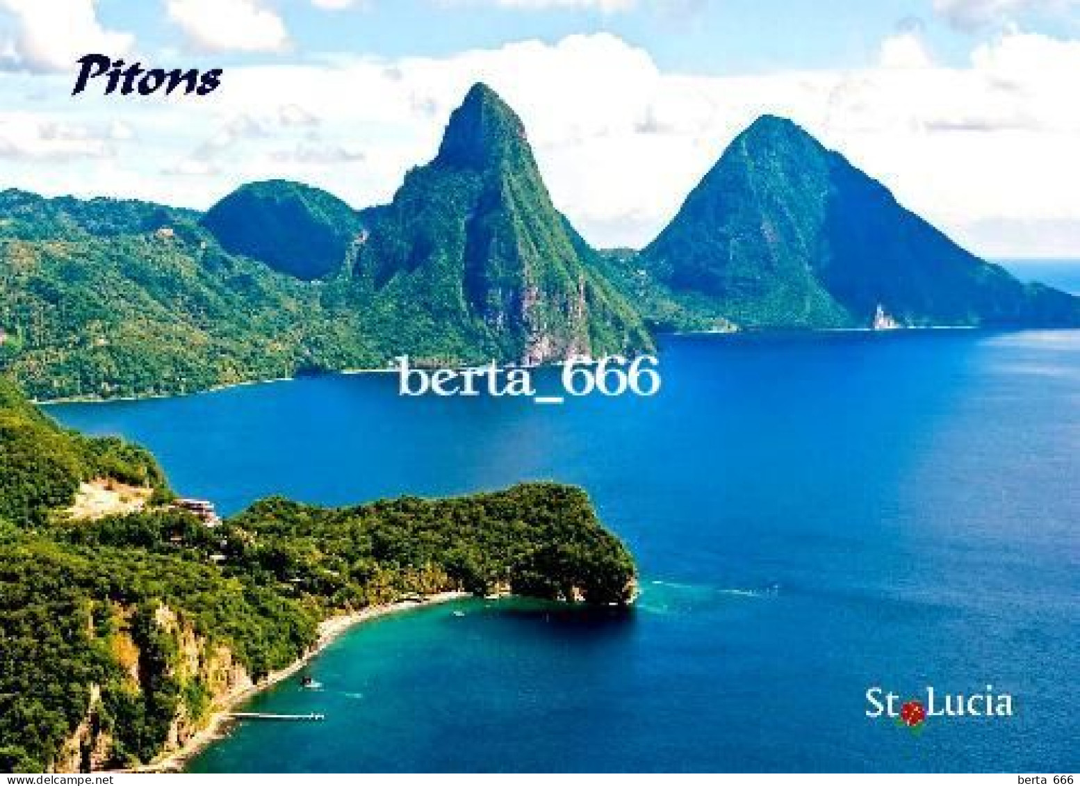 Saint Lucia Island Pitons UNESCO New Postcard - Santa Lucia