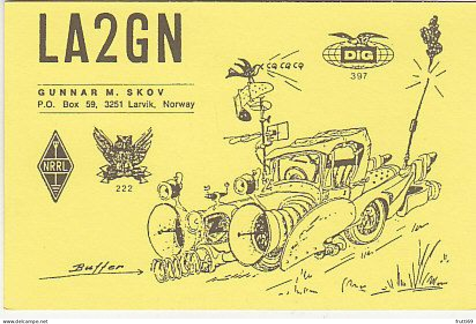 AK 212299 QSL - Norway - Larvik - Radio Amateur