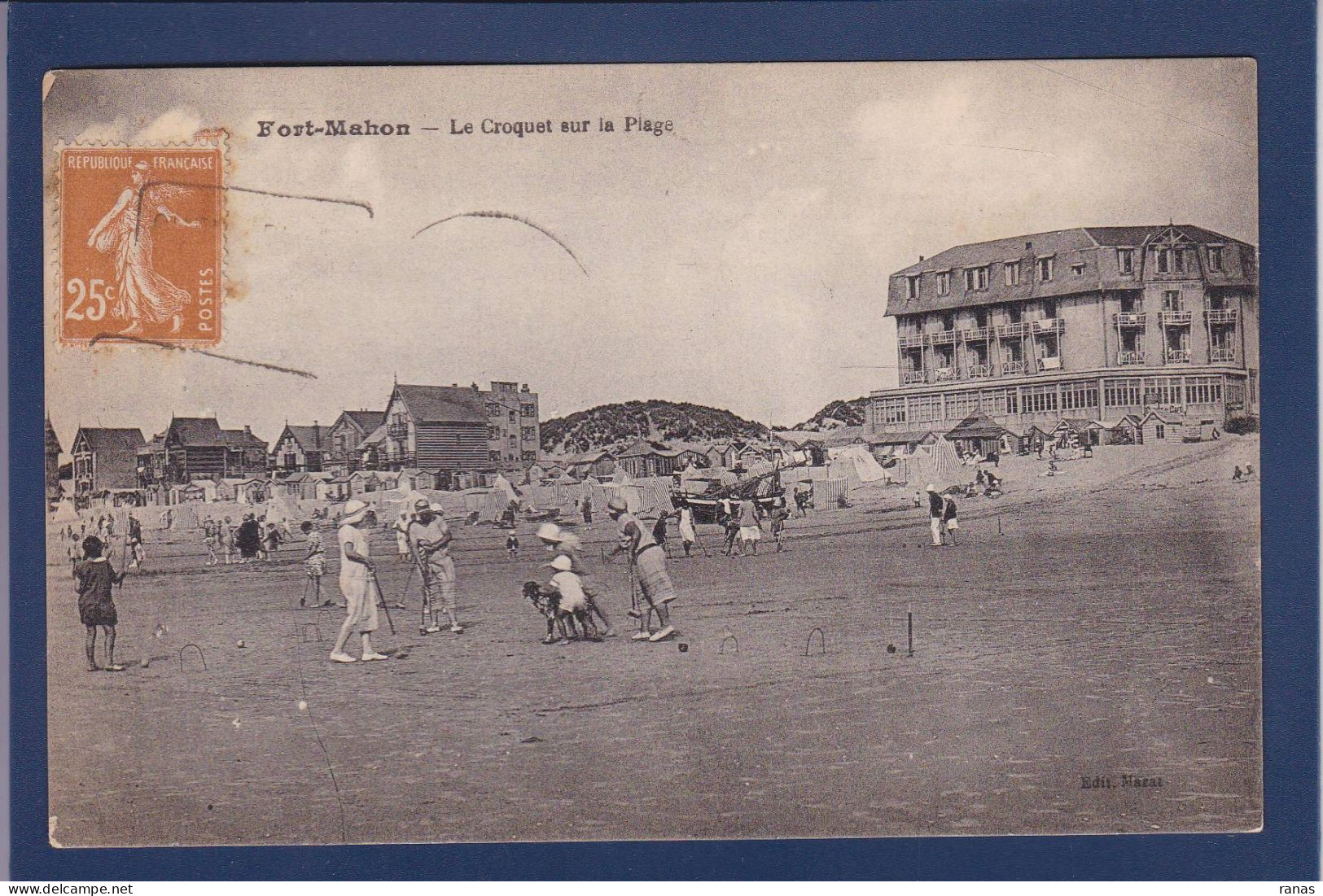 CPA Croquet Jeu Femme Woman Circulée Fort Mahon - Sonstige & Ohne Zuordnung