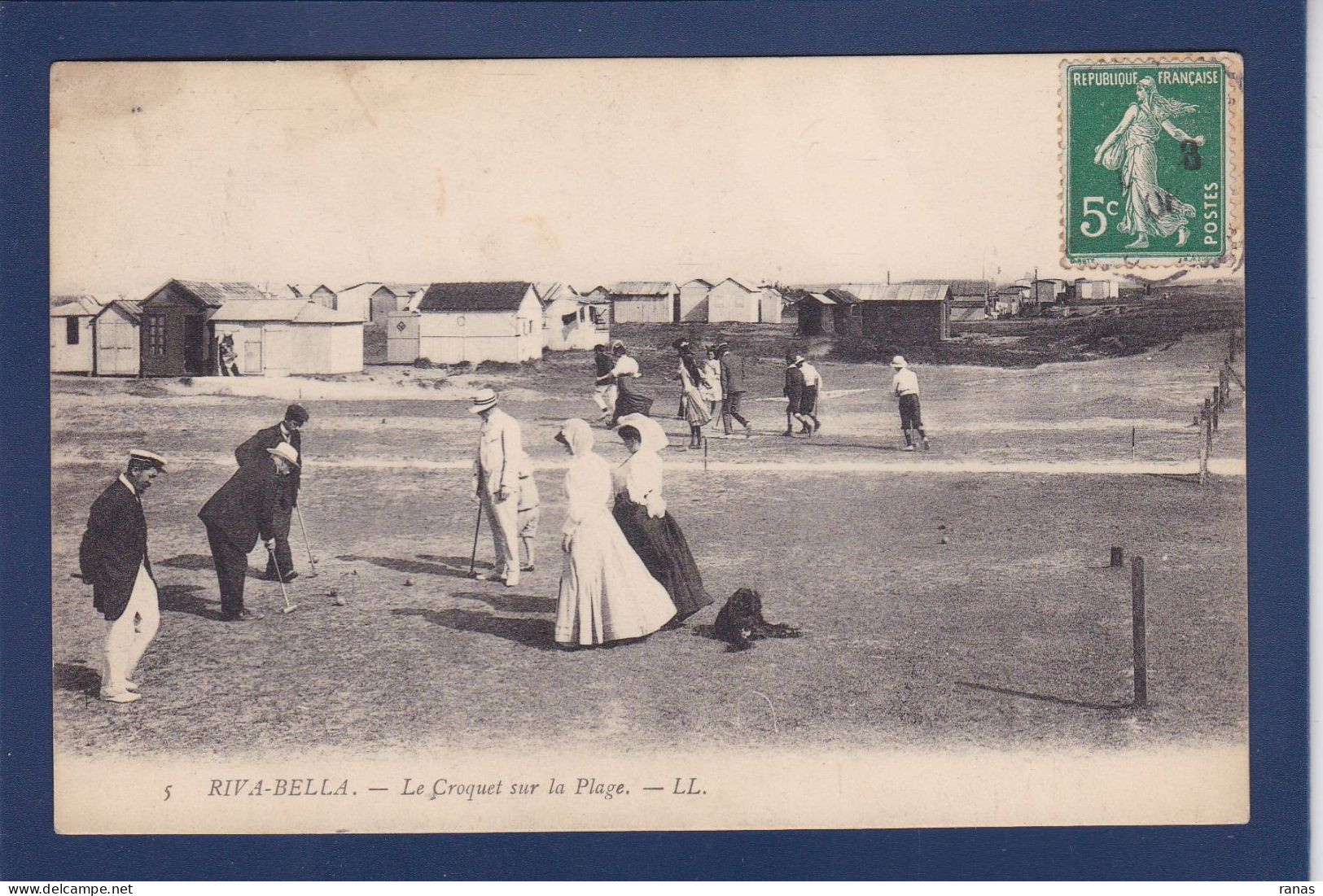 CPA Croquet Jeu Femme Circulée Riva Bella - Autres & Non Classés